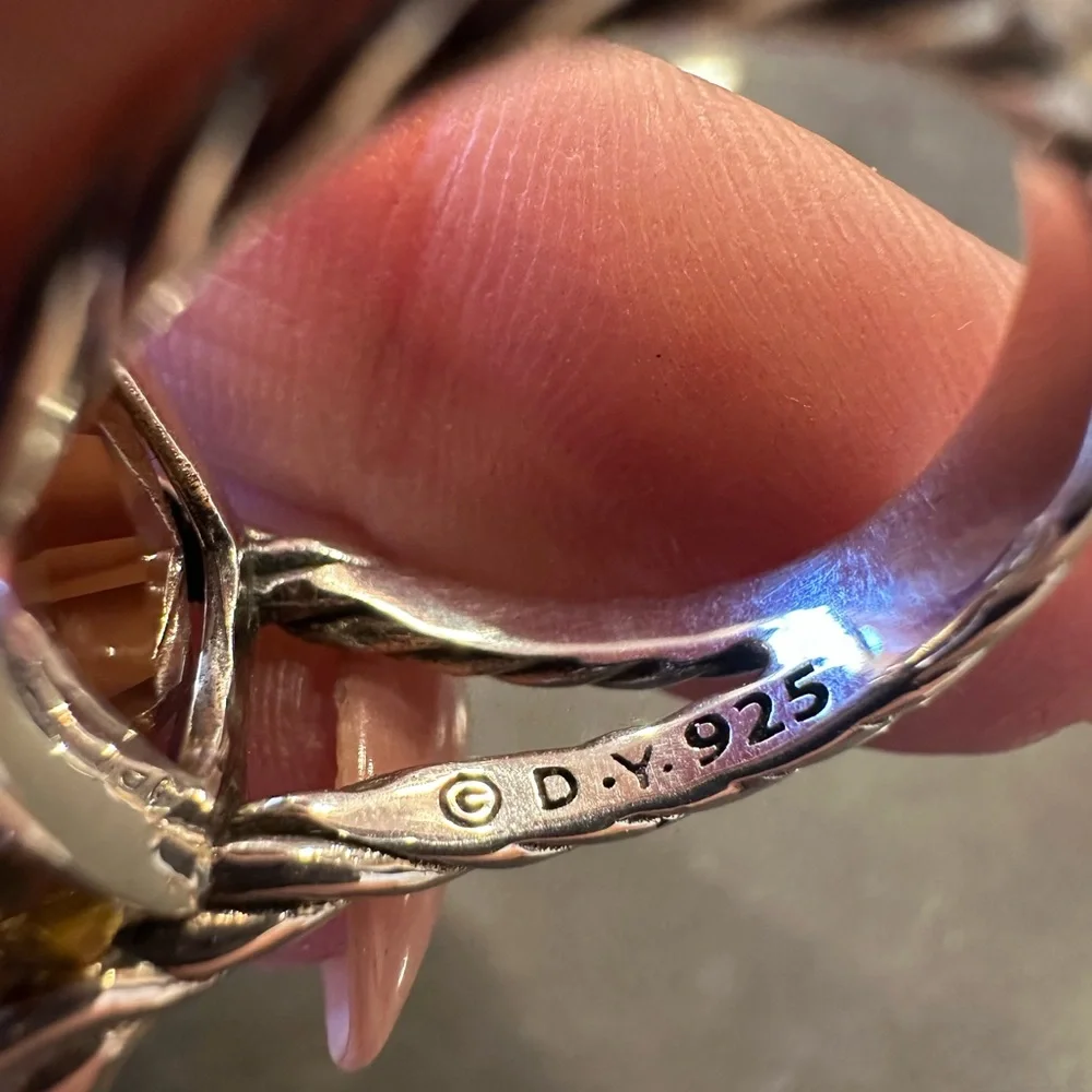 David Yurman Cushion Point Smokey Quartz size 7 ring - Picture 7 of 15